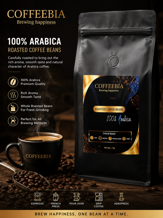 Coffeebia Roasted Coffee beans - 100% Arabica (1kg)