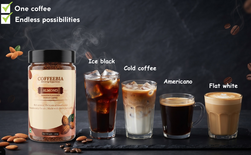 Coffeebia Almond Flavoure Instant Coffee (100g)