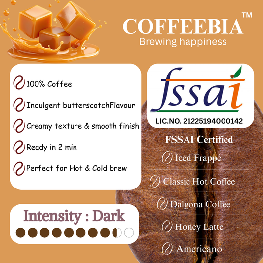 Coffeebia Butterscotch Flavour Instant Coffee (100g)