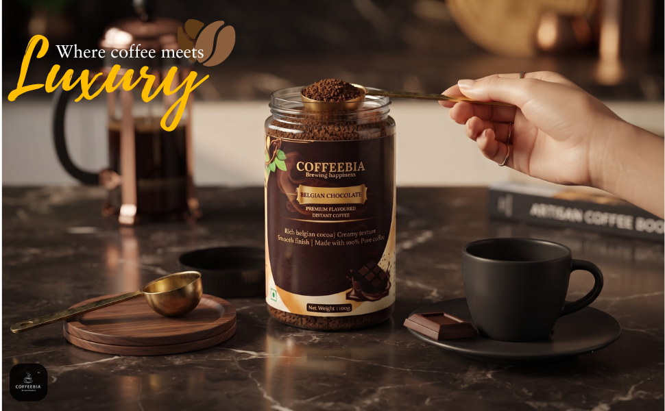Coffeebia Belgian Chocolate Flavour Instant Coffee (100g)