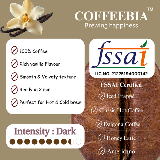 Coffeebia Vannila Flavour Instant Coffee (100g)