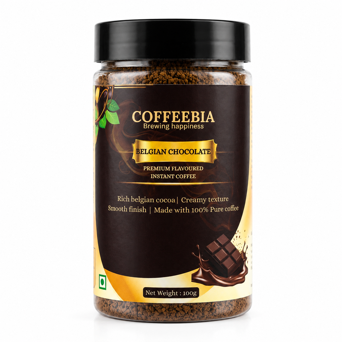 Coffeebia Belgian Chocolate Flavour Instant Coffee (100g)