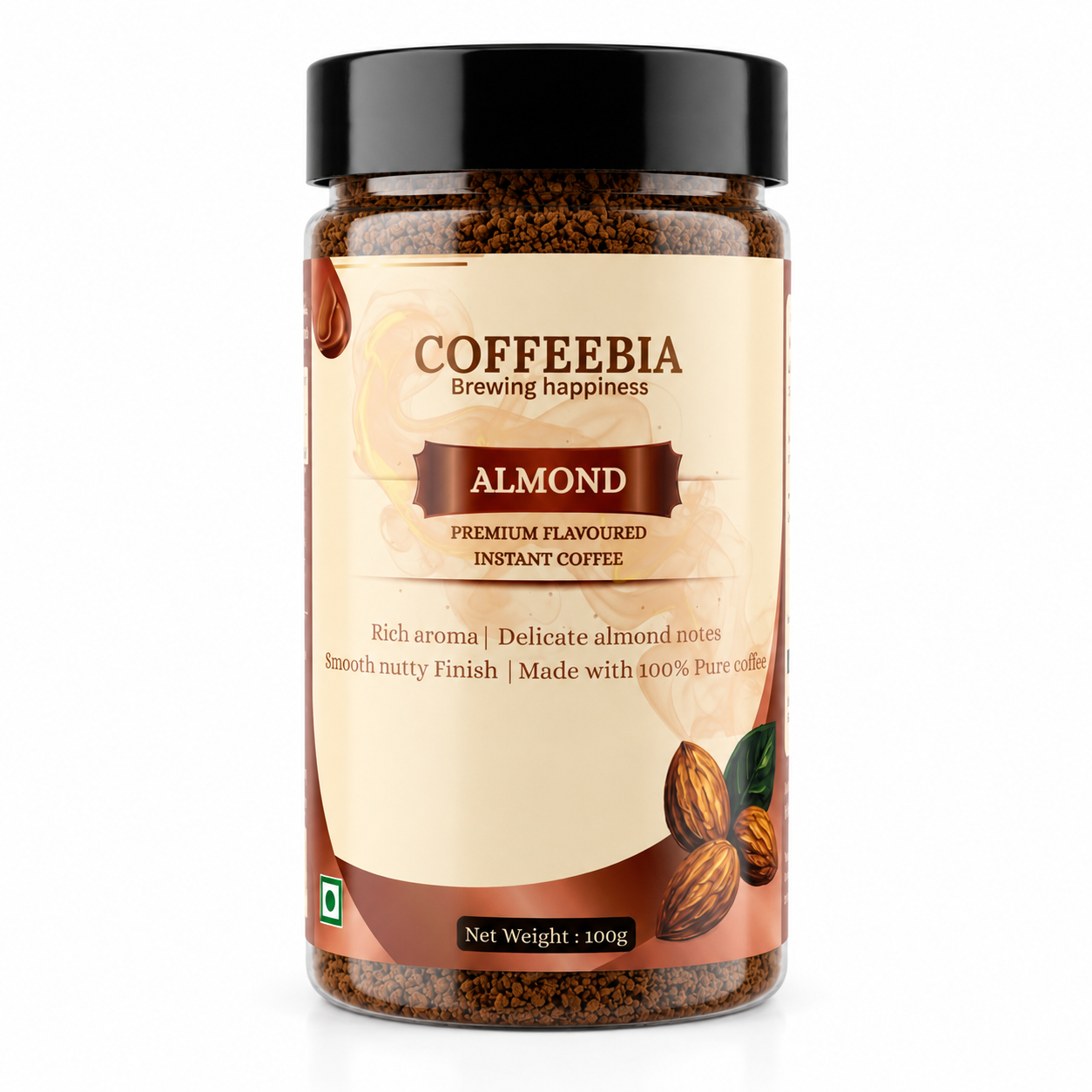 Coffeebia Almond Flavoure Instant Coffee (100g)