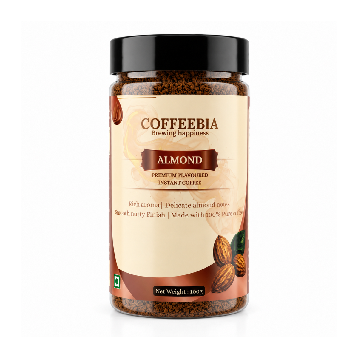 Coffeebia Almond Flavoure Instant Coffee (100g)