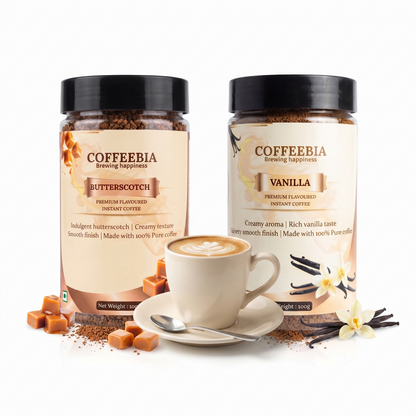 Coffeebia Butterscotch | Vannila Combo (100g each)
