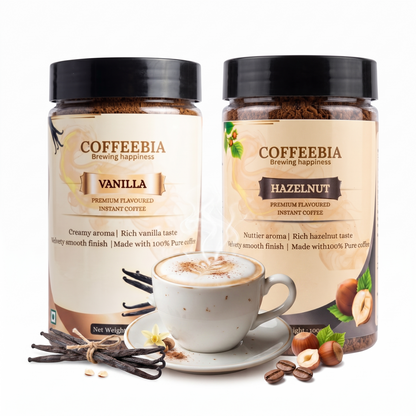 Coffeebia Vanilla | Hazelnut combo (100g each)