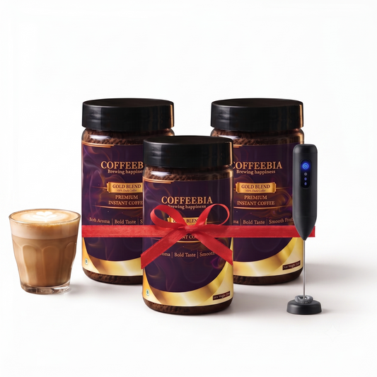 Coffeebia gold blend Combo (100g x 3 ) Free Coffee frother.