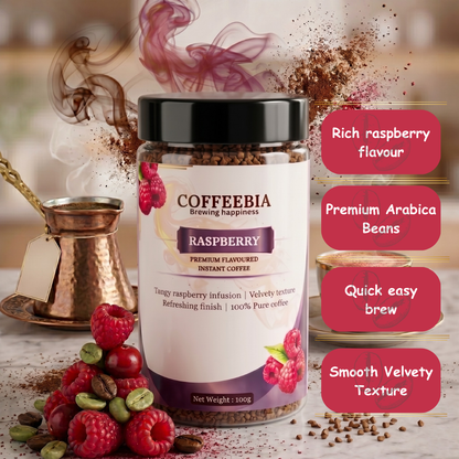 Coffeebia Raspberry Flavour Instant Coffee (100g)