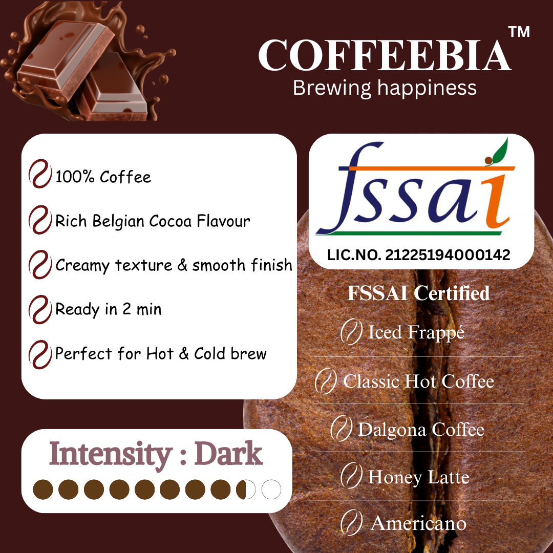 Coffeebia Belgian Chocolate Flavour Instant Coffee (100g)