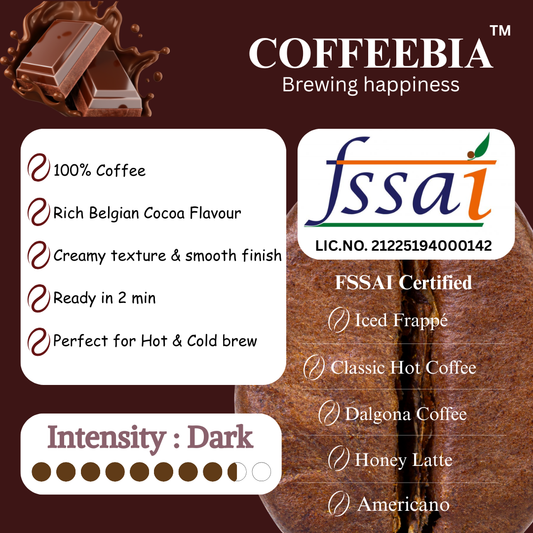 Coffeebia Belgian Chocolate Flavour Instant Coffee (100g)