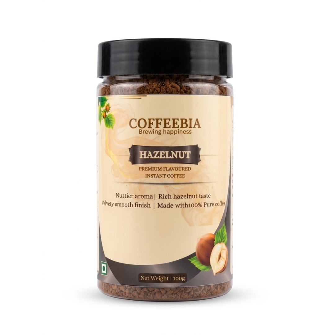 Coffeebia Hazelnut Flavoure Instat coffee (100g)