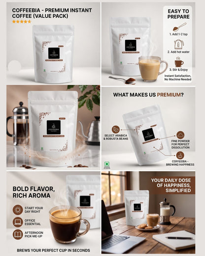 Coffeebia Instant Coffee  (Value Pack - 150g)
