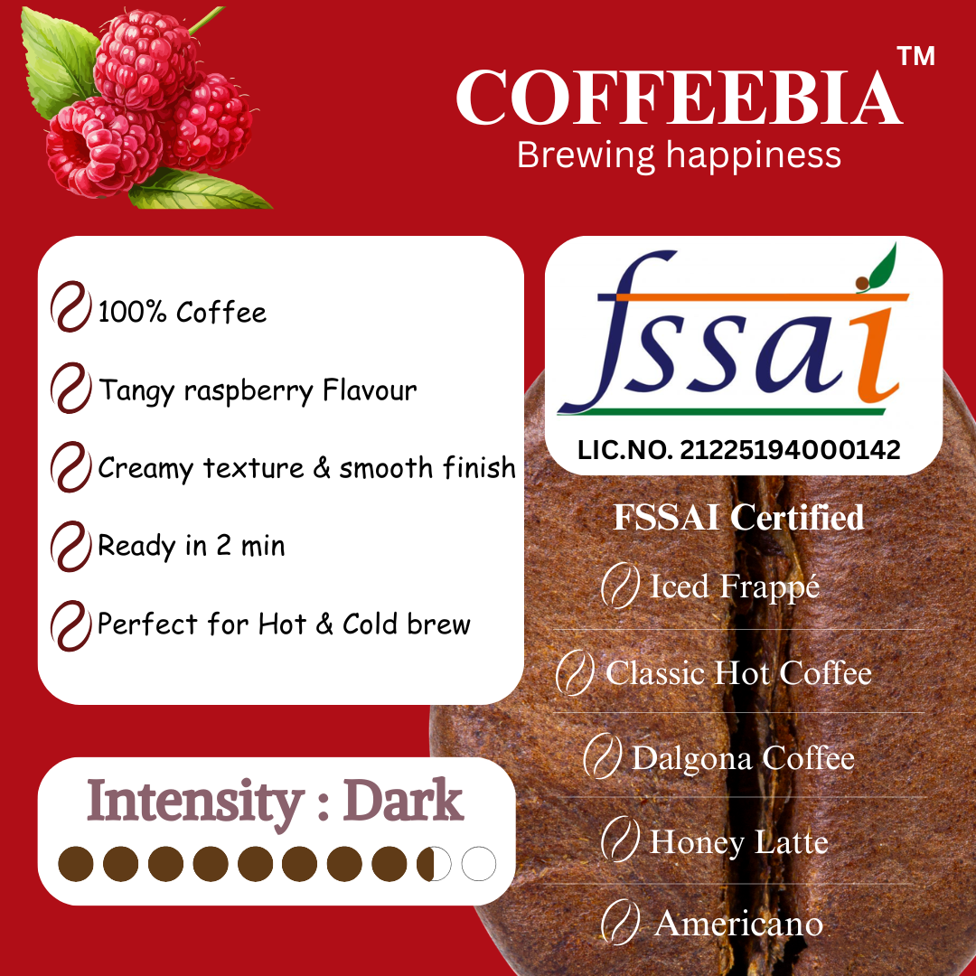 Coffeebia Raspberry Flavour Instant Coffee (100g)