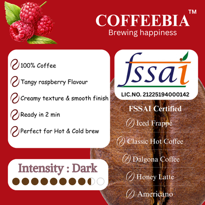 Coffeebia Raspberry Flavour Instant Coffee (100g)