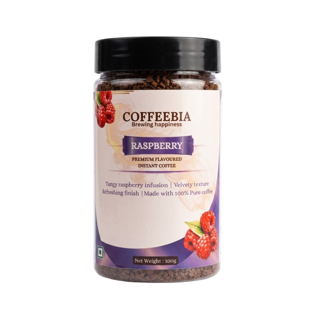 Coffeebia Raspberry Flavour Instant Coffee (100g)