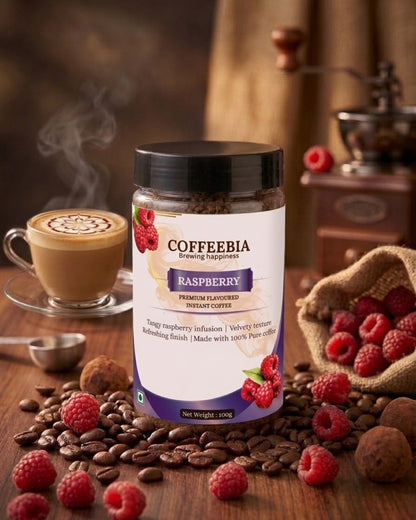 Coffeebia Raspberry Flavour Instant Coffee (100g)