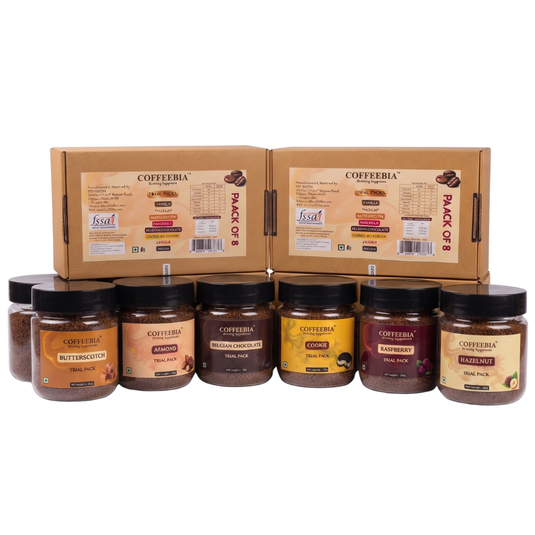 Coffeebia Trial Pack of 8 (20g each)